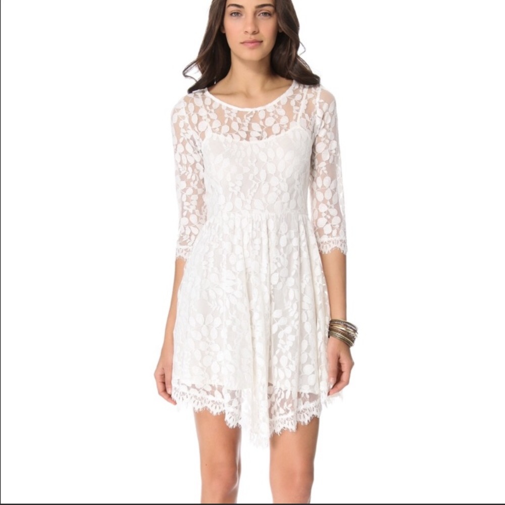SOLD Free People White Lace Dress